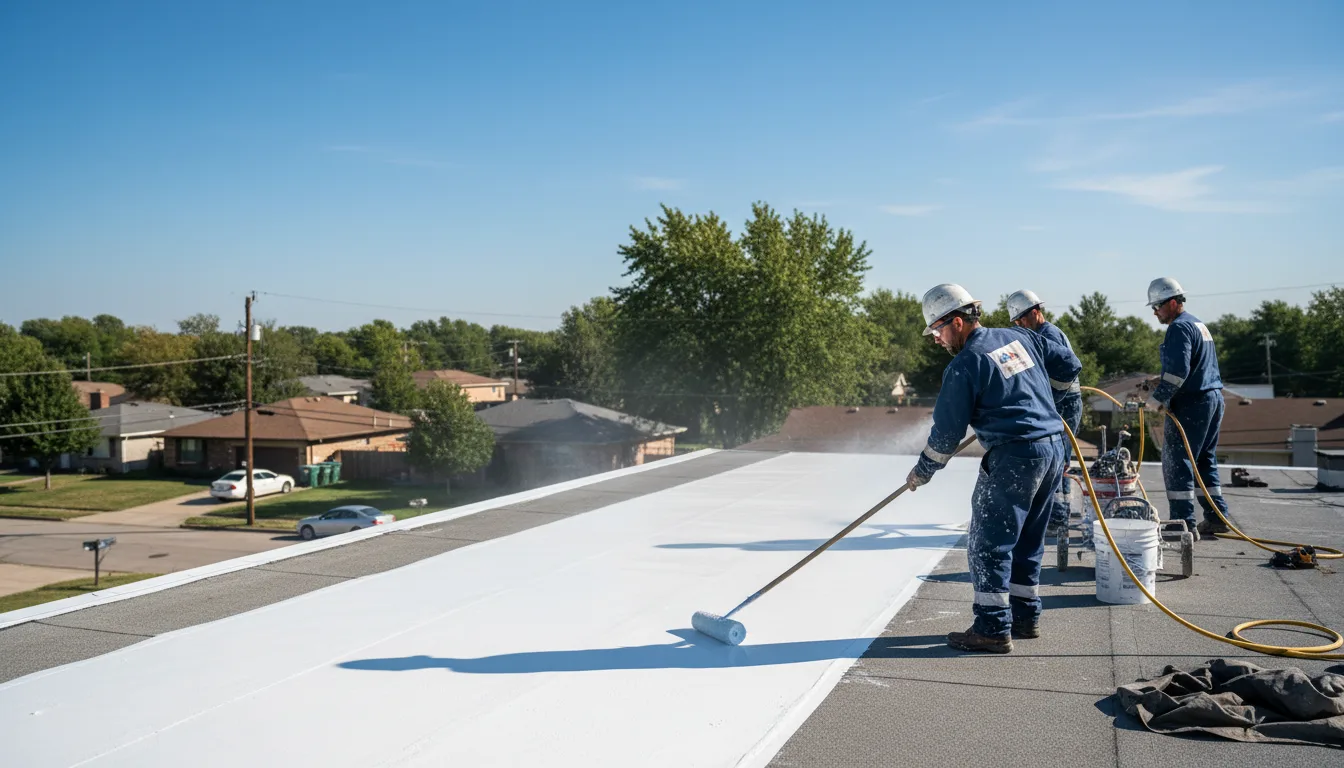 Commercial roof coating in Highland, WI near me